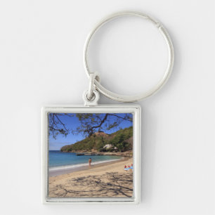The beach at Pigeon Island National Park Keychain