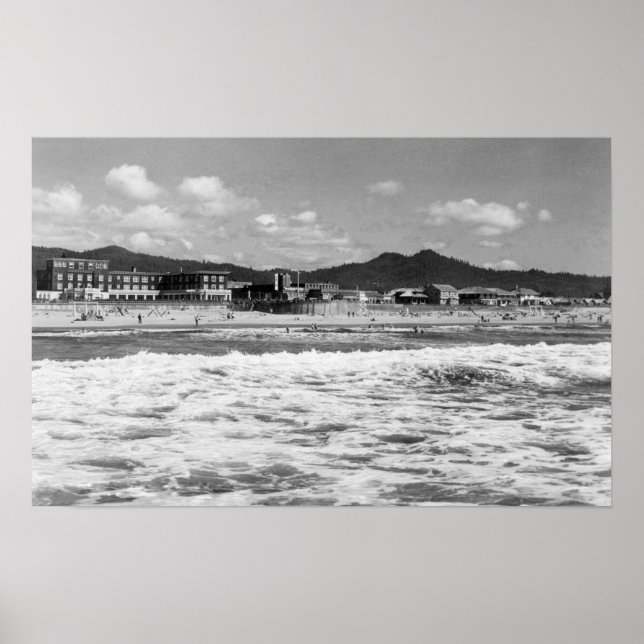 The Beach at Seaside, Oregon Photograph Poster (Front)