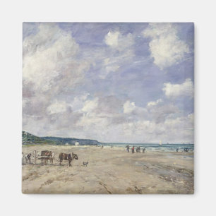 The Beach at Tourgeville, 1893 Magnet