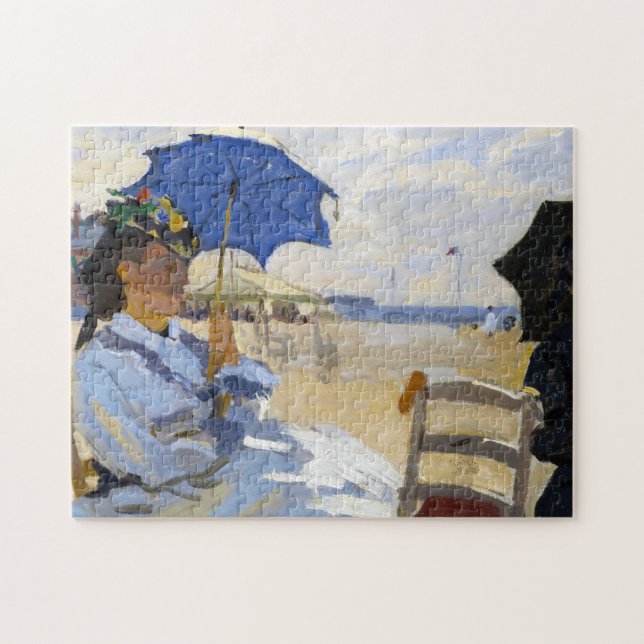 The Beach at Trouville Claude Monet Jigsaw Puzzle (Horizontal)