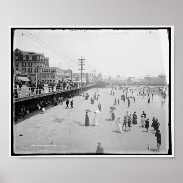The Beach, Atlantic City, New Jersey,  c1905 Poster (Front)