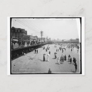 The Beach, Atlantic City New Jersey c1905 Vintage Postcard
