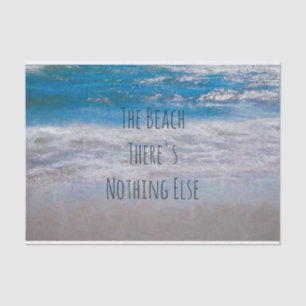 The Beach Blue White Tropical Ocean Waves Coastal Tissue Paper