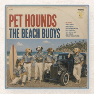 The Beach Buoys: a parody Glass Coaster