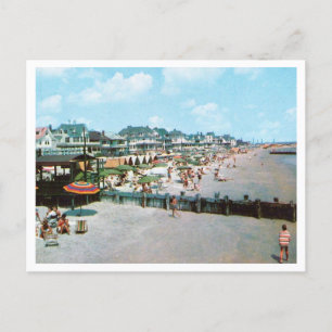 The Beach, Cape May NJ, Vintage Postcard