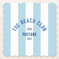 The Beach Club Crest Blue Cabana Stripe