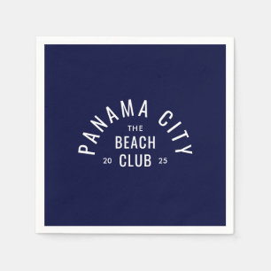 The Beach Club Deep Blue Personalized Destination Napkin