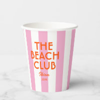 The Beach Club Ibiza Pink Cabana Stripe