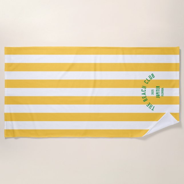 The Beach Club -Jupiter Florida - Custom Design Towel (Front)