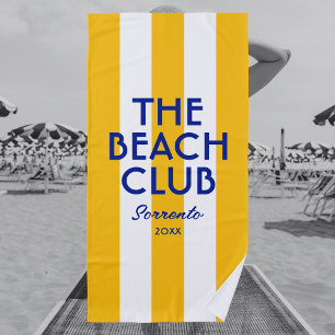 The Beach Club Sorrento Yellow Cabana Stripe Towel
