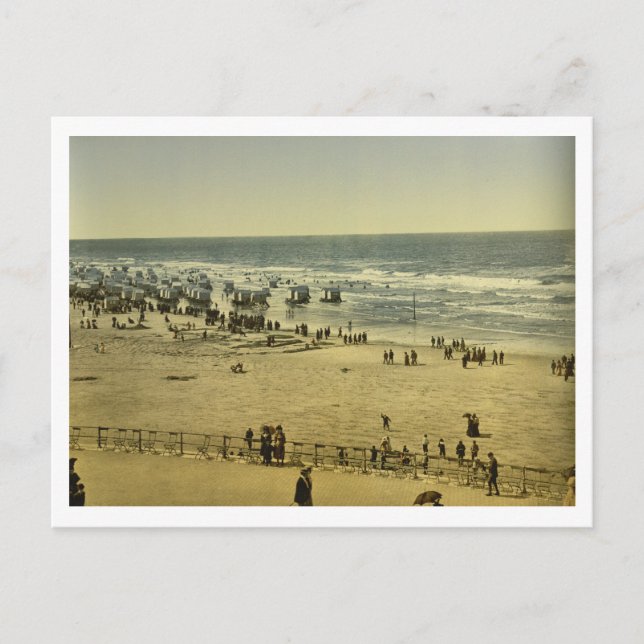 The Beach from the Casino, Ostend, Belgium Postcard (Front)