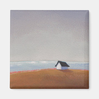 The Beach House - pretty seaside landscape art Magnet