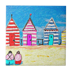 The Beach Huts Tile