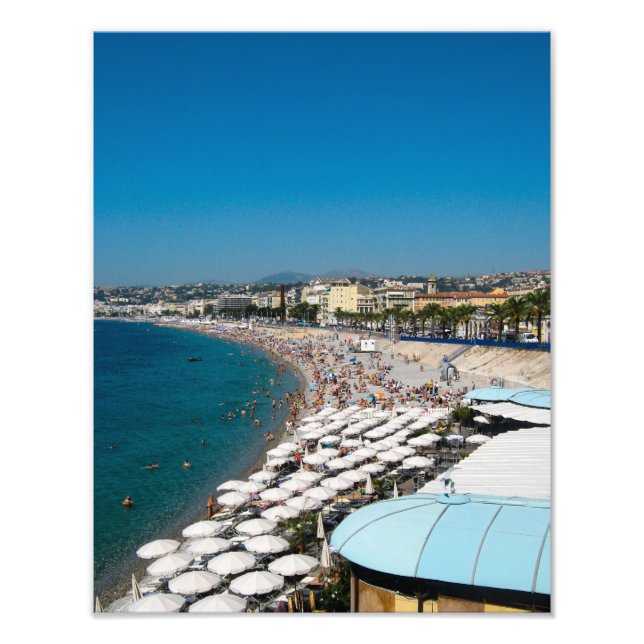 The beach in Nice, France - Photo Print (Front)