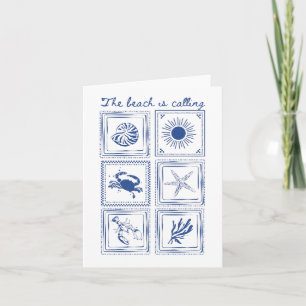 The Beach is Calling Coastal Scrapbook – Nautical  Invitation