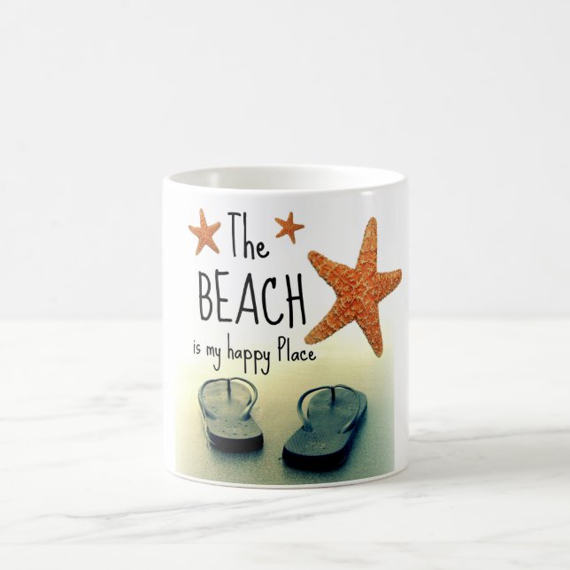 The Beach is my Happy Place Flip Flops Mug (Center)