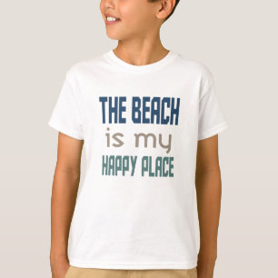 The Beach Is My Happy Place Kids Unisex Tee
