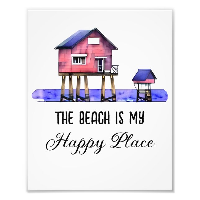 The Beach is my Happy Place Photo Print (Front)
