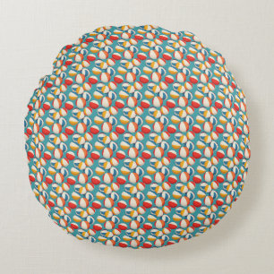 The Beach Is Where Worries Fade Away Round Pillow