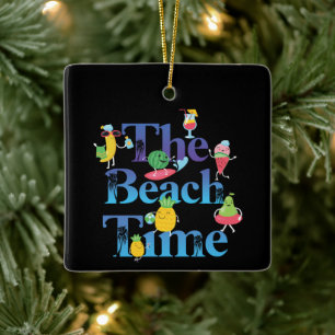 The Beach Time Ceramic Ornament