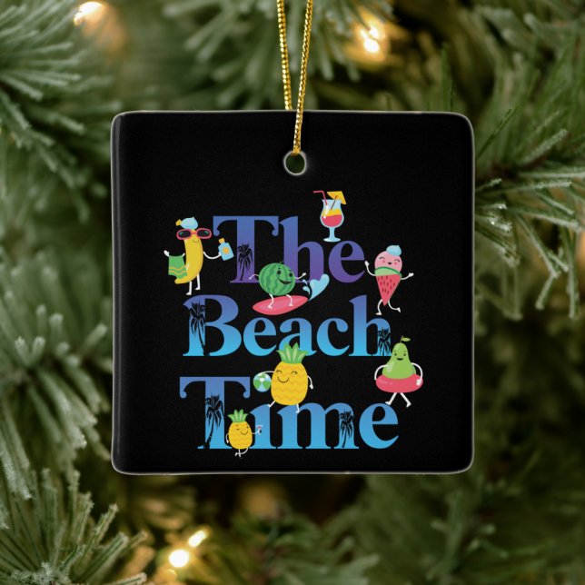 The Beach Time Ceramic Ornament (Tree)