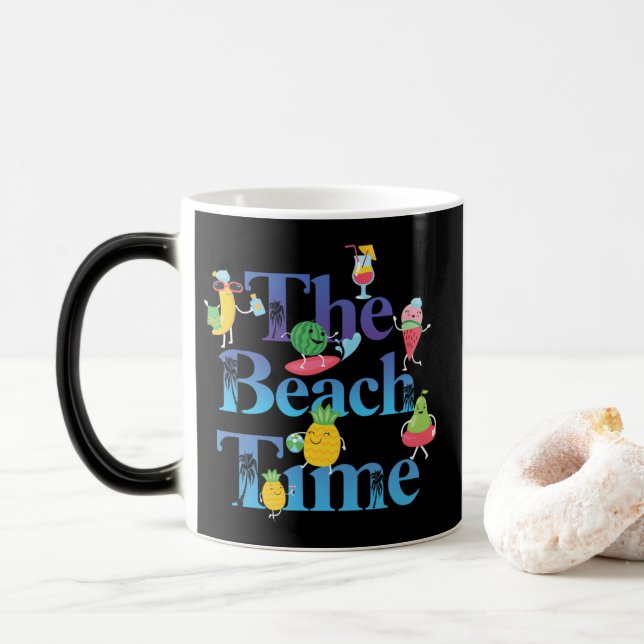 The Beach Time  Magic Mug (With Donut)
