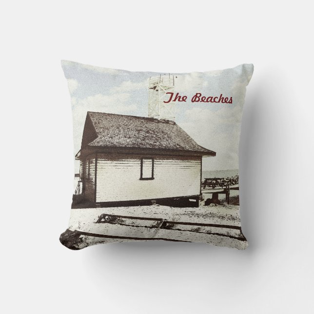 The Beaches, Toronto Throw Pillow (Front)