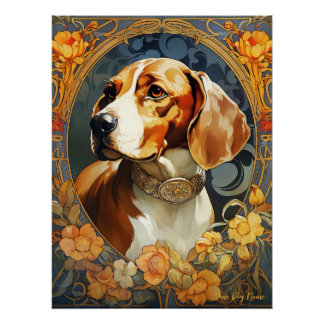 The Beagle Dog 003 - Natalia Mucha Poster