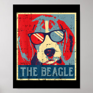 The Beagle Obama Poster Vintage Animal Pet Hound D