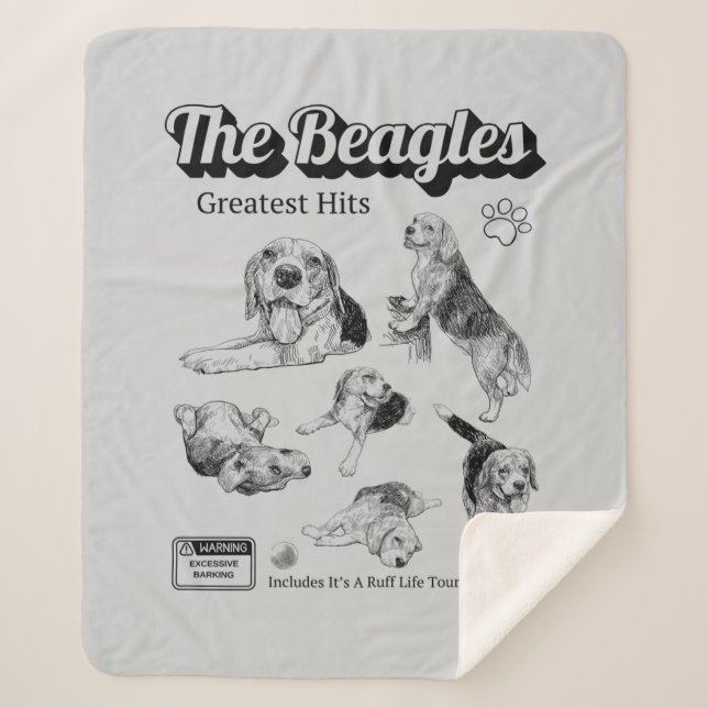 The Beagles greatest hits album cov Sherpa Blanket (Front)