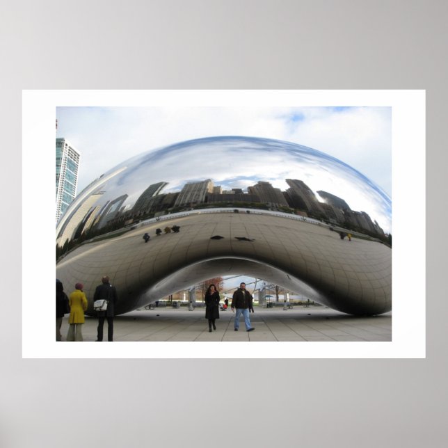 The Bean in Millennium Park Chicago Poster (Front)