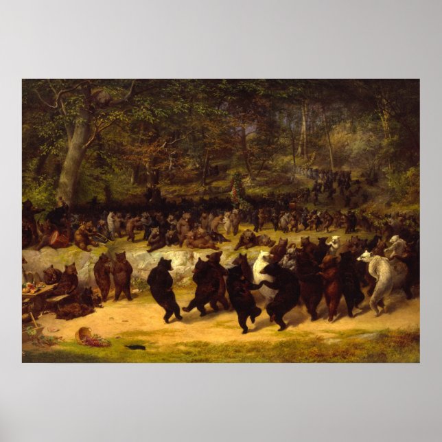 The Bear Dance by William Holbrook Beard Poster (Front)