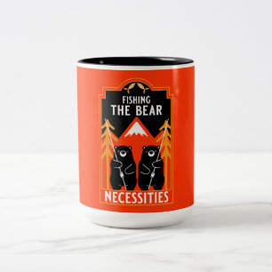 The Bear Necessities Fishing Two-Tone Coffee Mug