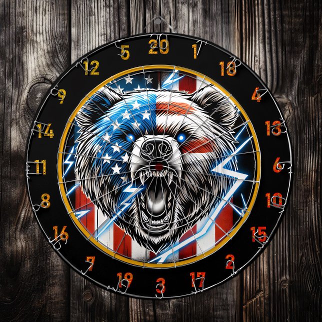 The Bear of Patriotism and Strength Dartboard (Creator Uploaded)
