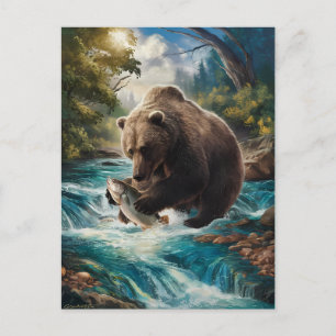 The Bear With the Golden Fish  Postcard
