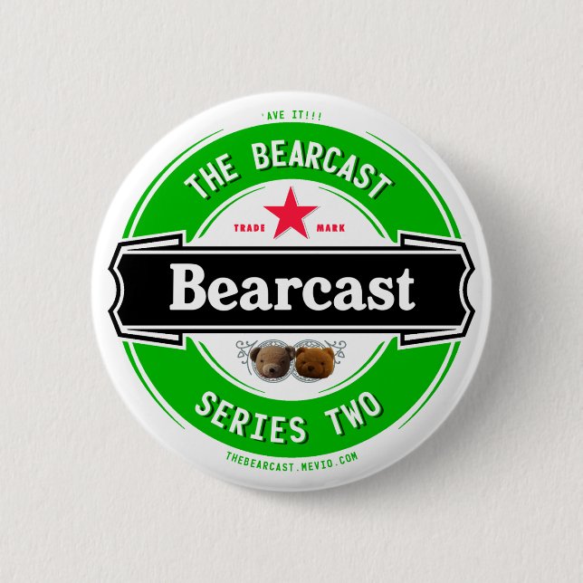 The Bearcast - Series 2 Badge Inch Round Button (Front)