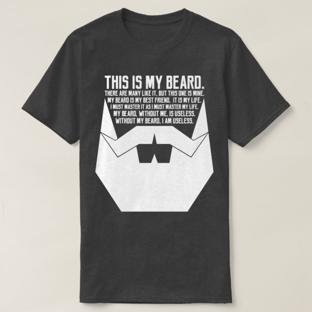 The Beard Creed White Classic TShirt (Design Front)