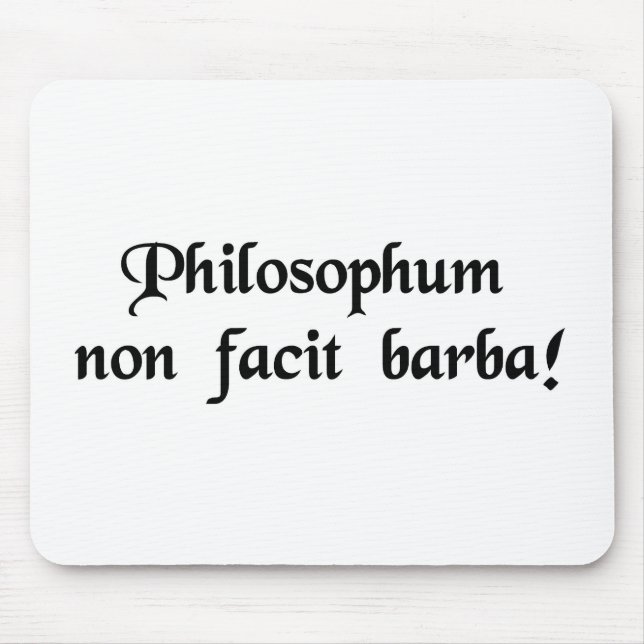 The beard does not define a philosopher. mouse pad (Front)