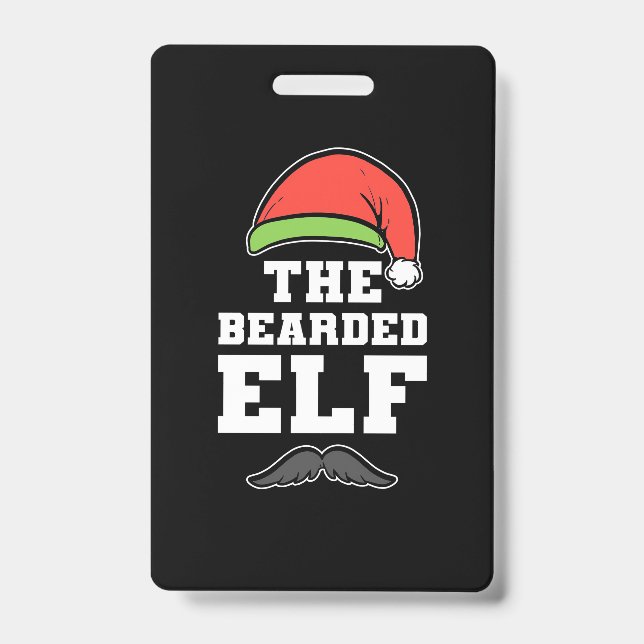 The Bearded Elf Christmas Badge (Front)