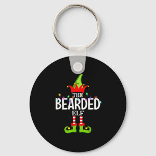 The Bearded Elf Christmas Matching Pajamas Keychain
