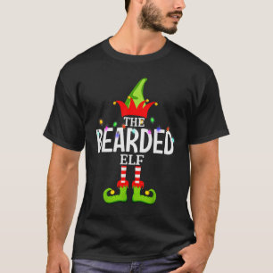 The Bearded Elf Christmas Matching Pajamas  T-Shirt