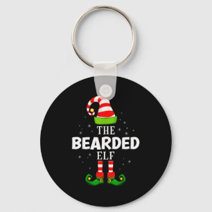 The Bearded Elf Christmas Pjs Matching Pajama Keychain