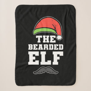 The Bearded Elf Christmas Sherpa Blanket
