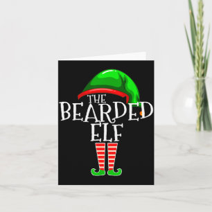 The Bearded Elf Family Matching Group Christmas Be Card