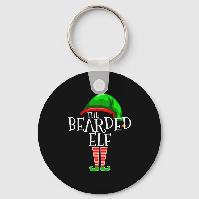 The Bearded Elf Family Matching Group Christmas Be Keychain (Front)