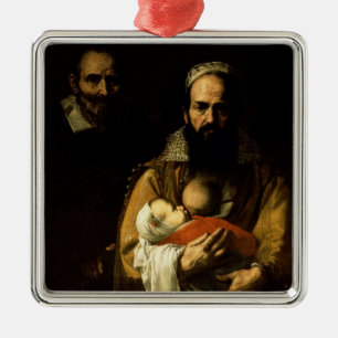 The Bearded Woman Breastfeeding, 1631 Metal Ornament
