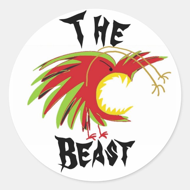 The Beast Classic Round Sticker (Front)