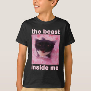 The Beast Inside Me Cat Funny  T-Shirt