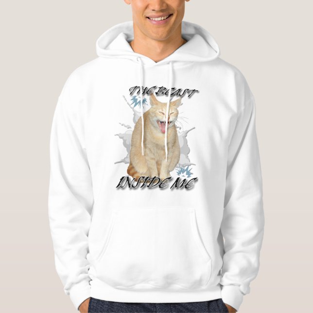 The Beast Inside Me funny meme cat sweatshirt (Front)