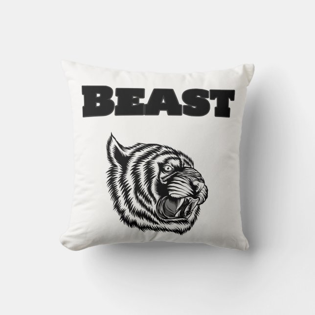 The Beast Throw Pillow (Front)